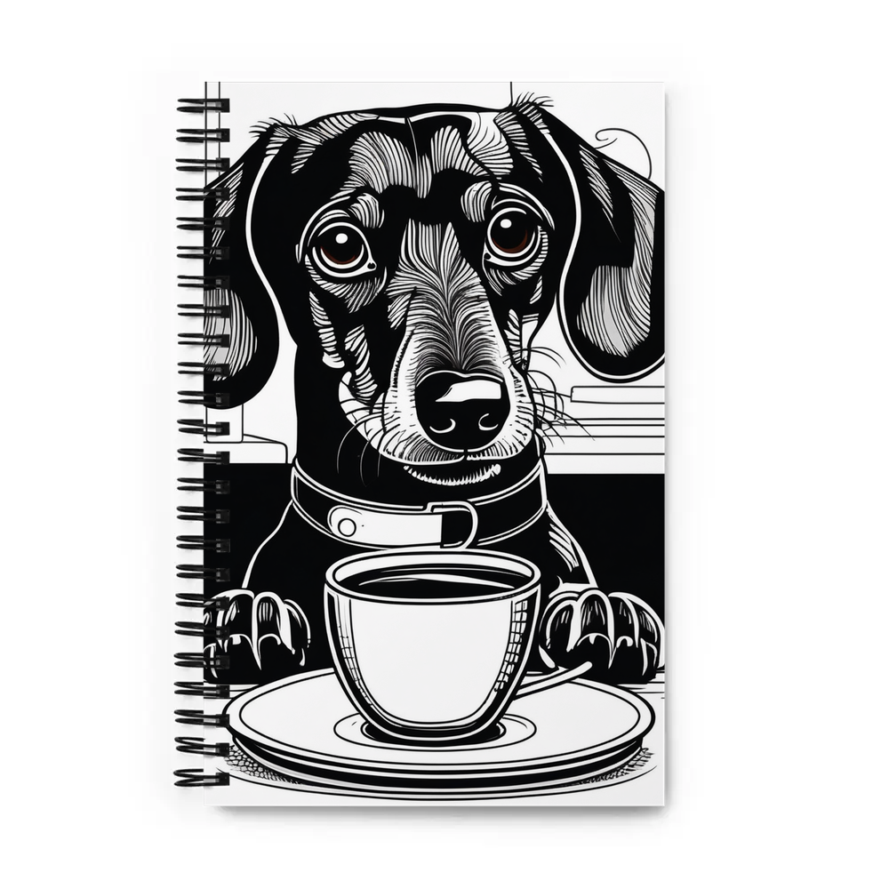 PugMug Custom Black Dachshund Spiral Notebook