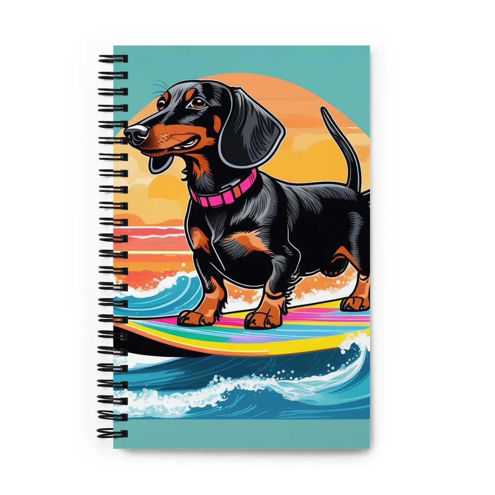 PugMug Custom Black Dachshund Spiral Notebook