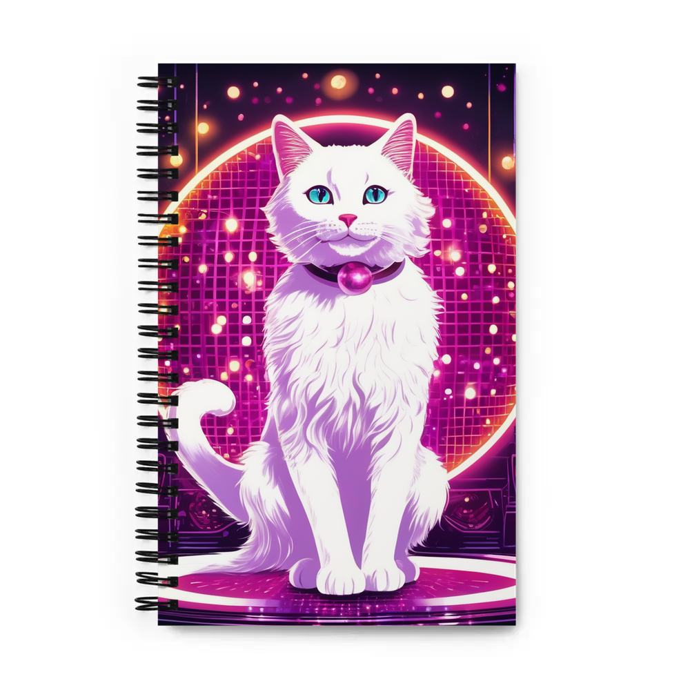 PugMug Custom White Companion Cat Spiral Notebook