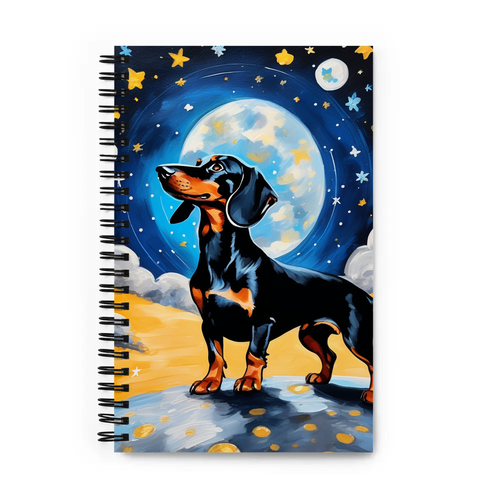 PugMug Custom Black Dachshund Spiral Notebook