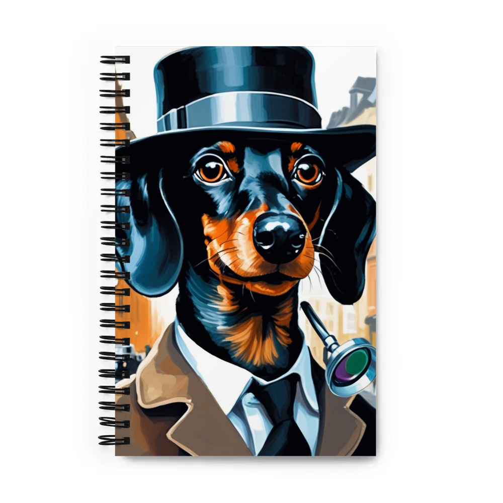 PugMug Custom Black Dachshund Spiral Notebook