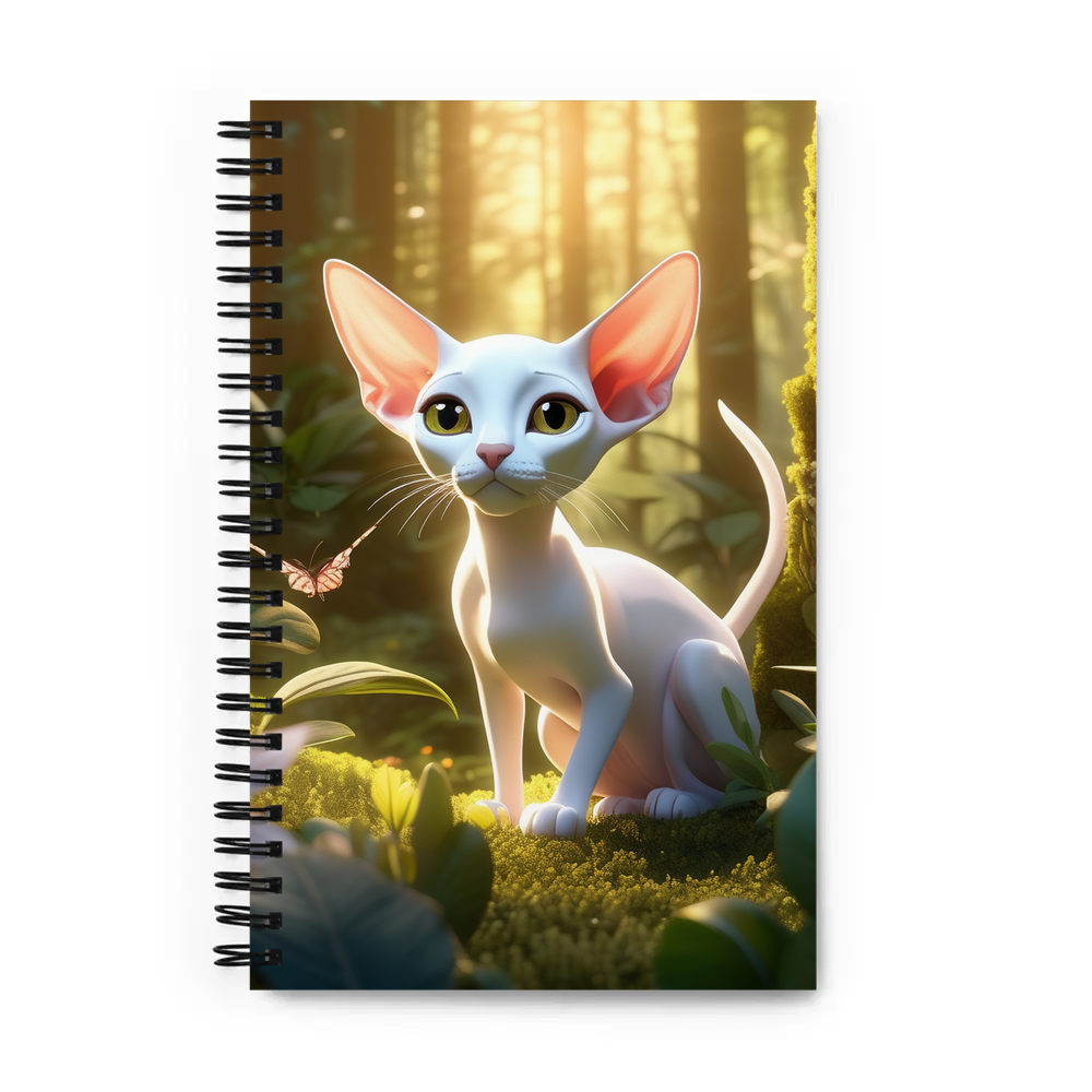 PugMug Custom White Sphynx Cat Spiral Notebook