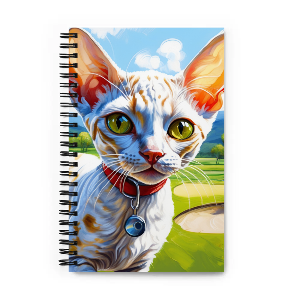 PugMug Custom Tabby Devon Rex Cat Spiral Notebook
