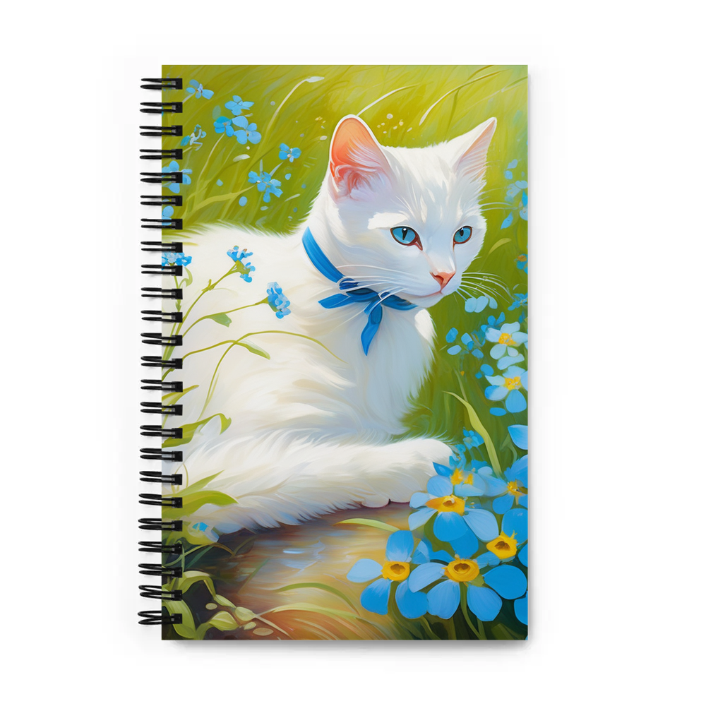 PugMug Custom White Companion Cat Spiral Notebook