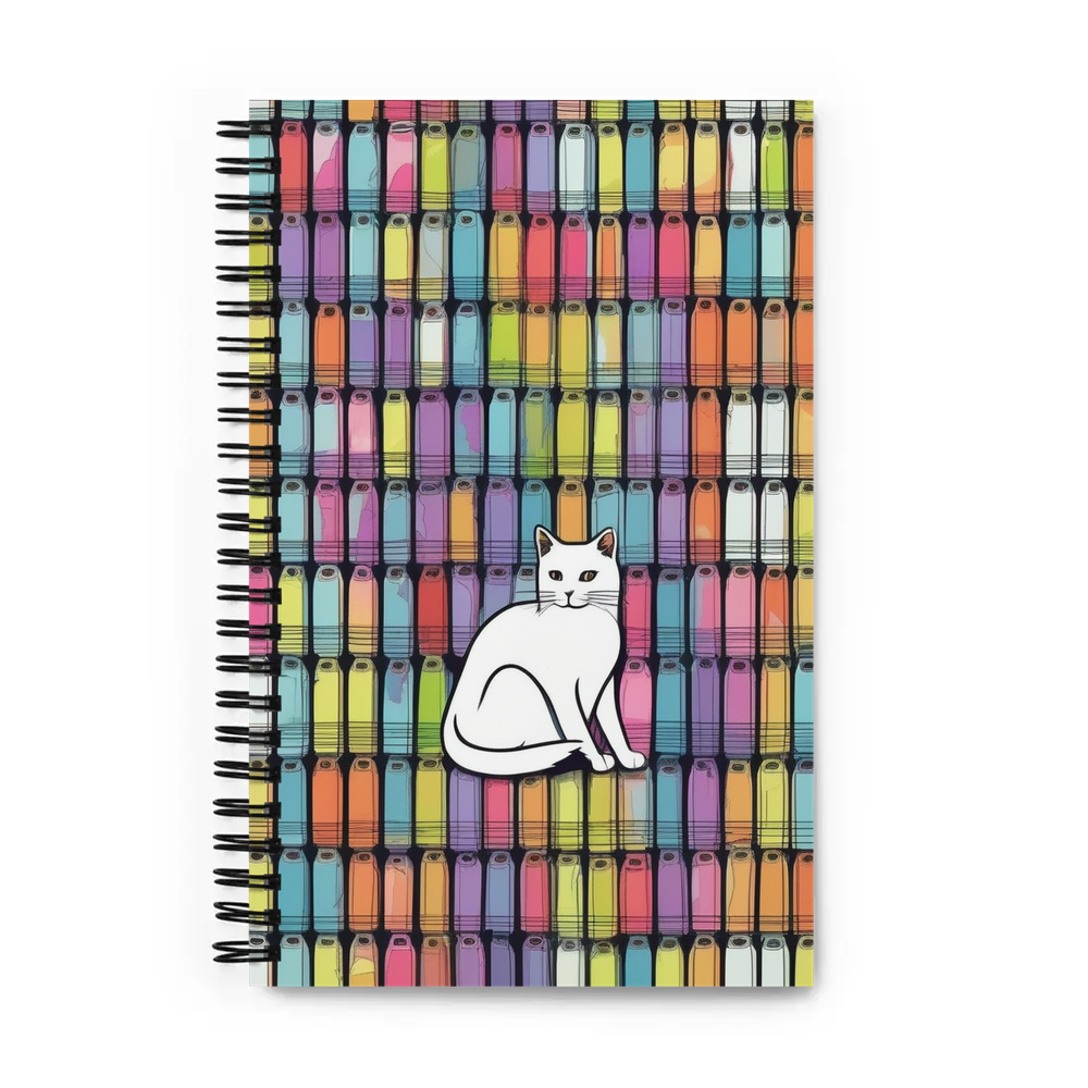 PugMug Custom White Companion Cat Spiral Notebook