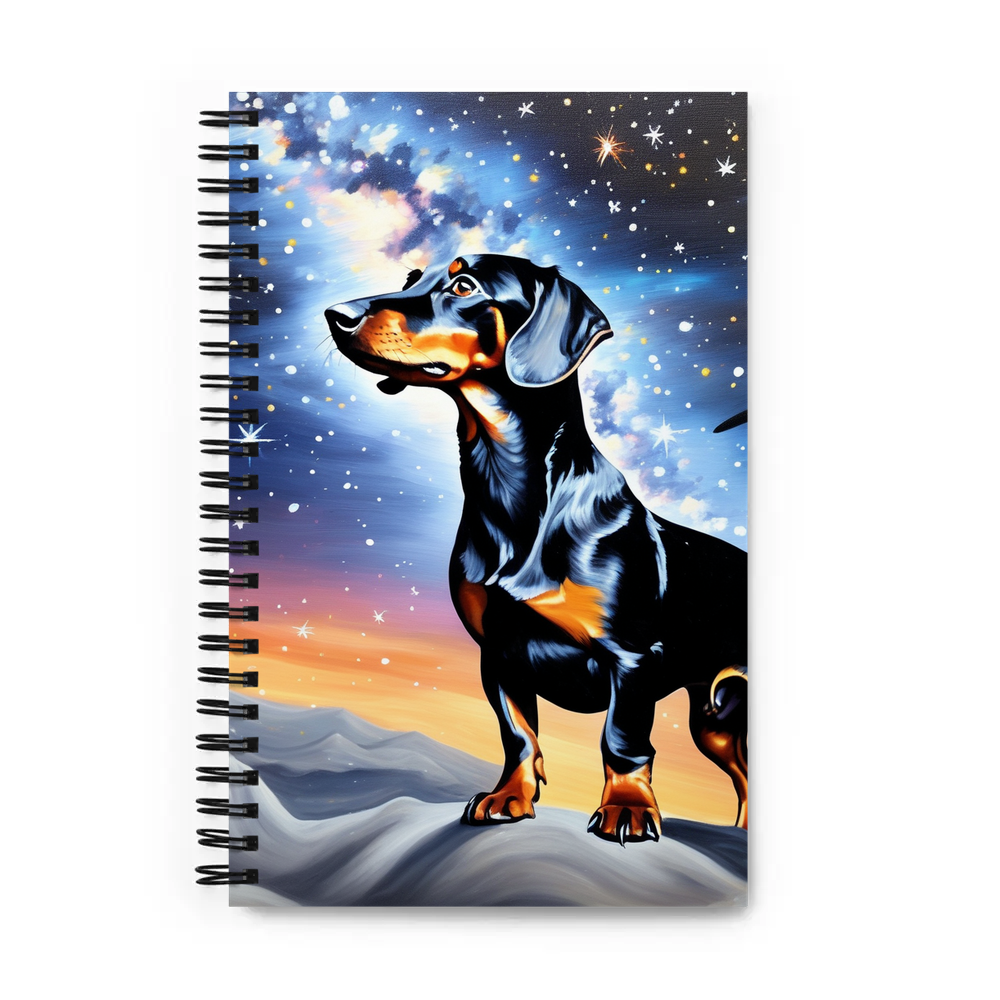 PugMug Custom Black Dachshund Spiral Notebook