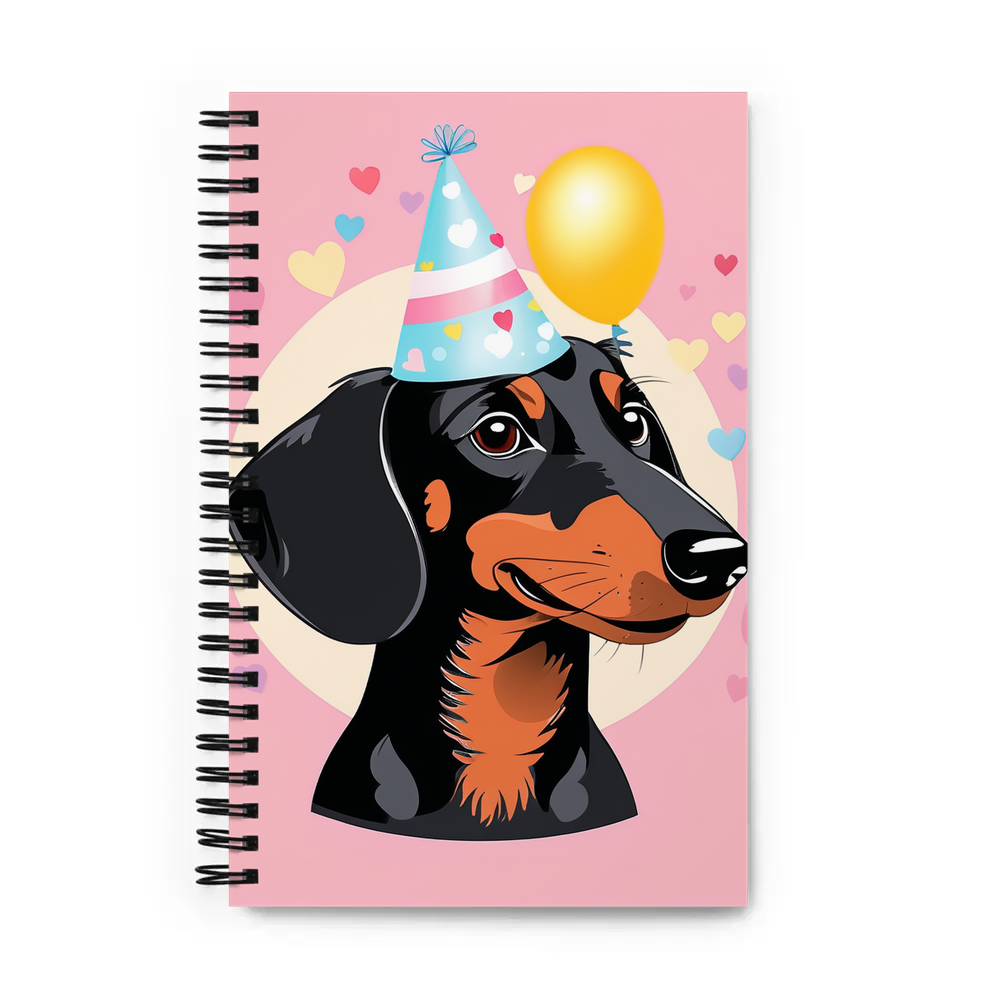 PugMug Custom Black Dachshund Spiral Notebook