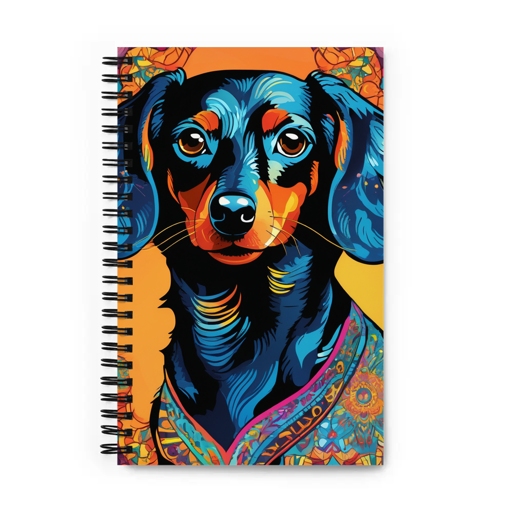 PugMug Custom Black Dachshund Spiral Notebook