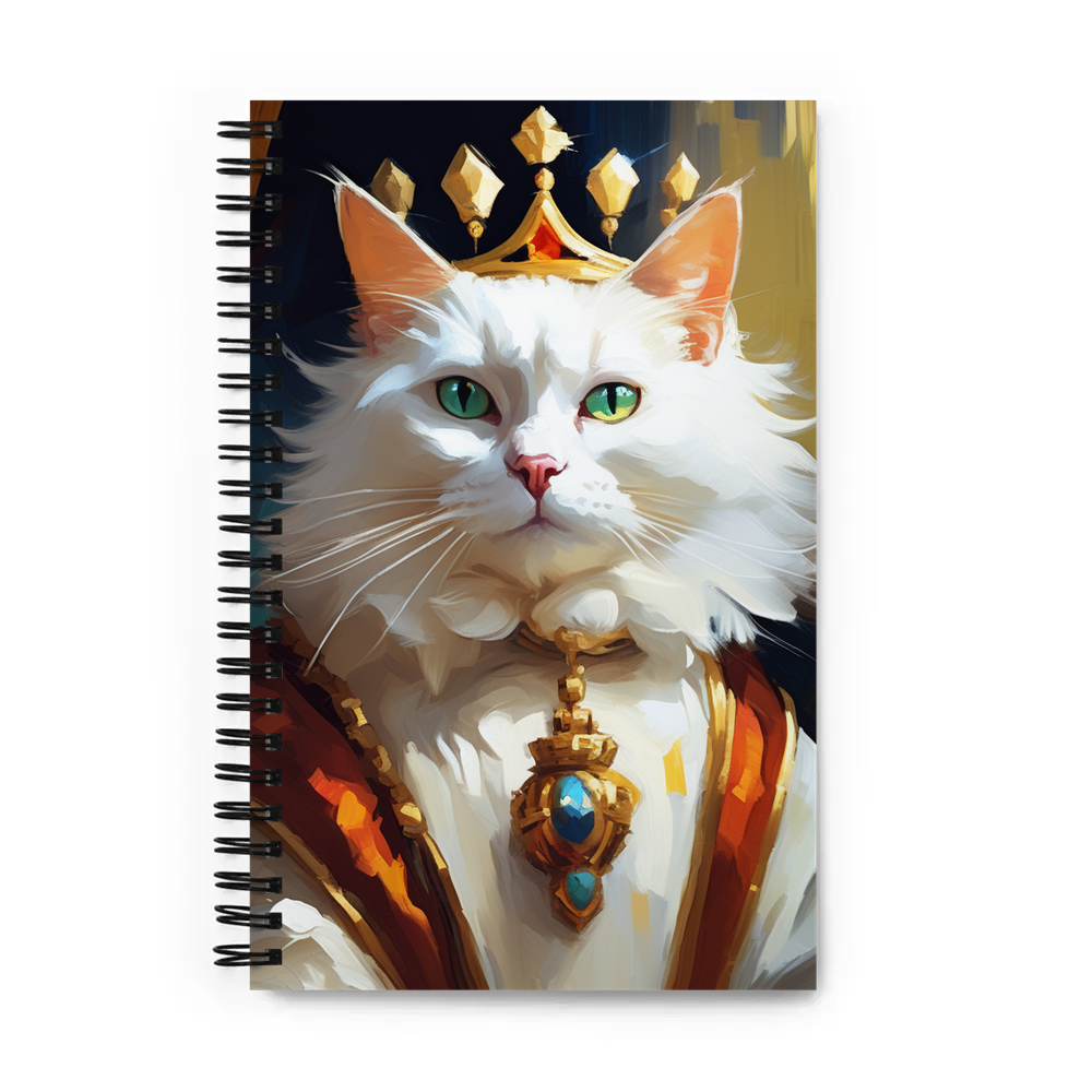 PugMug Custom White Companion Cat Spiral Notebook