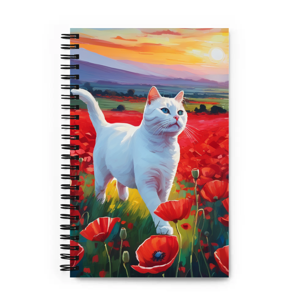 PugMug Custom White Companion Cat Spiral Notebook