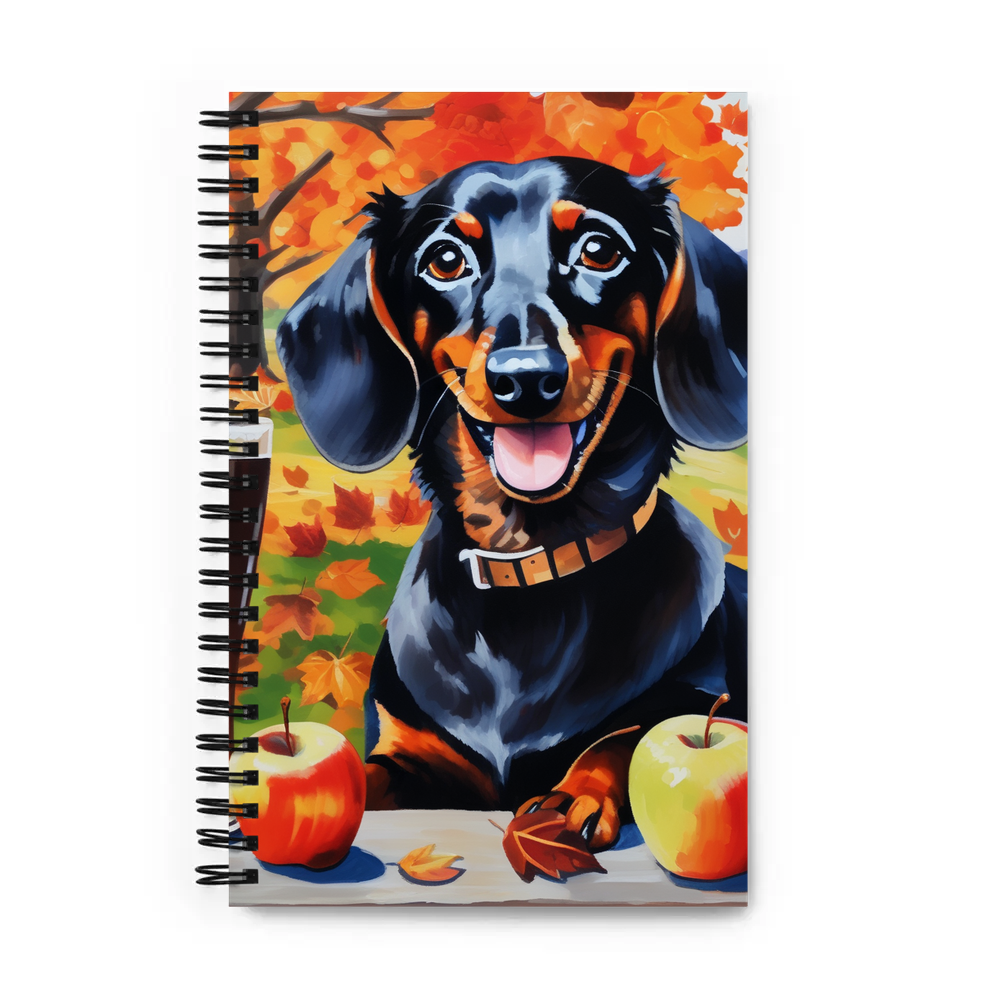 PugMug Custom Black Dachshund Spiral Notebook