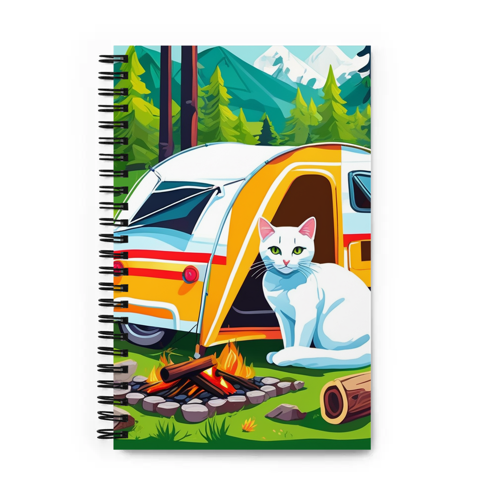 PugMug Custom White Companion Cat Spiral Notebook