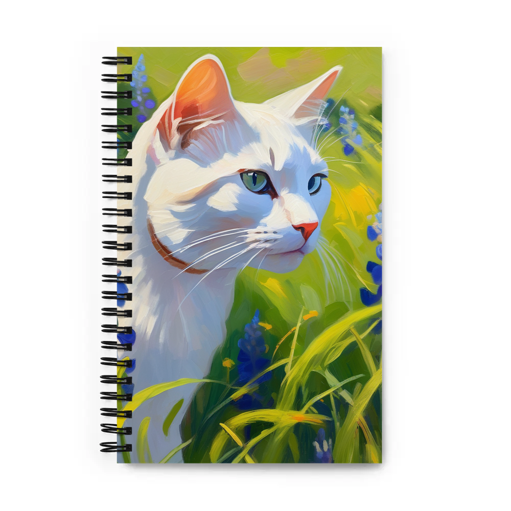 PugMug Custom White Companion Cat Spiral Notebook