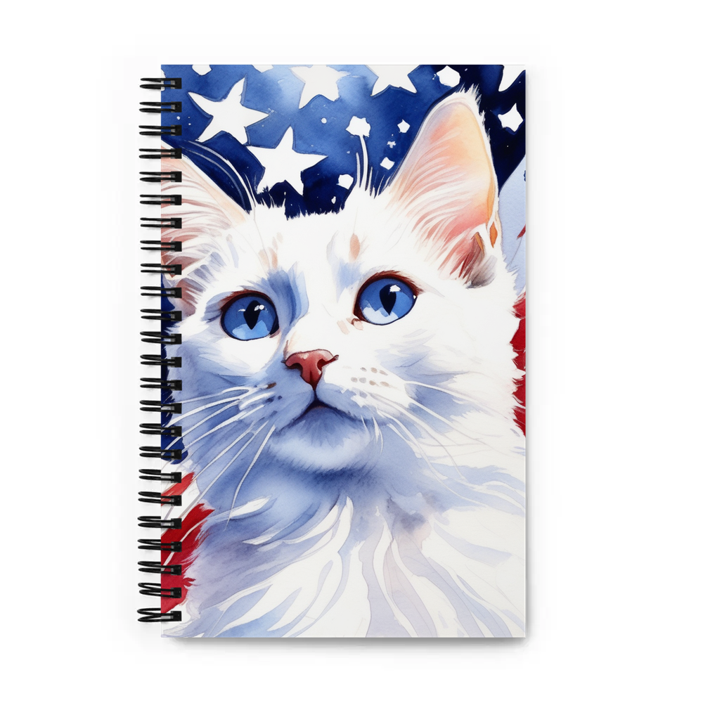PugMug Custom White Companion Cat Spiral Notebook