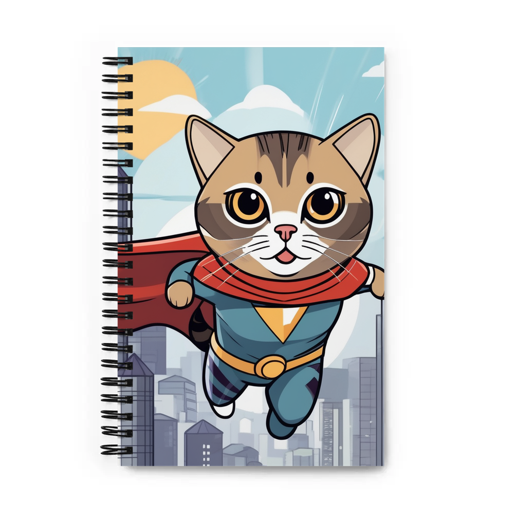PugMug Custom Tabby Scottish Fold Cat Spiral Notebook