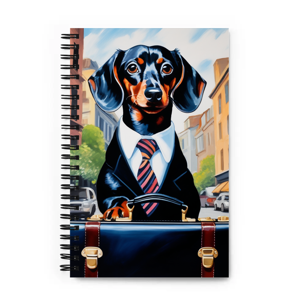PugMug Custom Black Dachshund Spiral Notebook