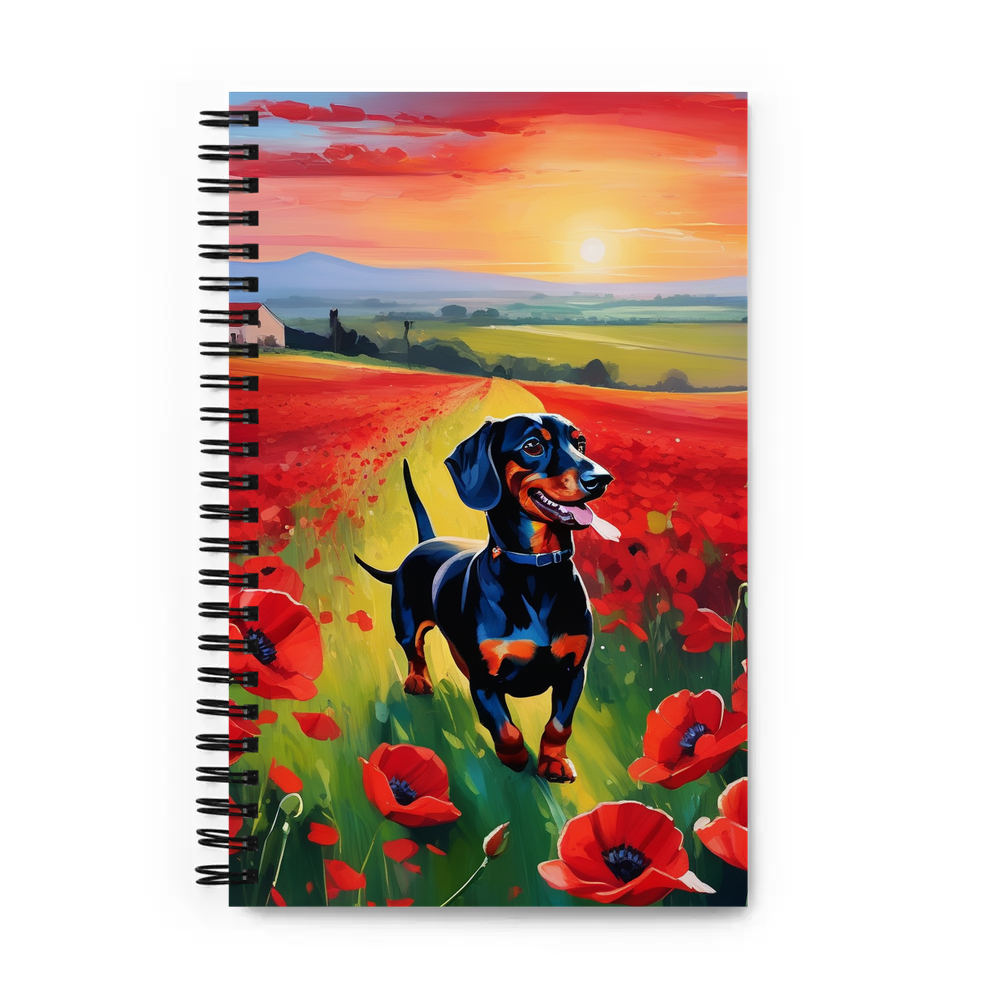 PugMug Custom Black Dachshund Spiral Notebook
