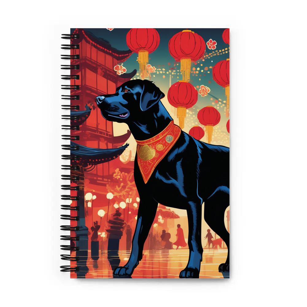 PugMug Custom Black Labrador Retriever Spiral Notebook