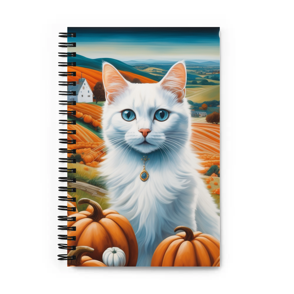 PugMug Custom White Companion Cat Spiral Notebook