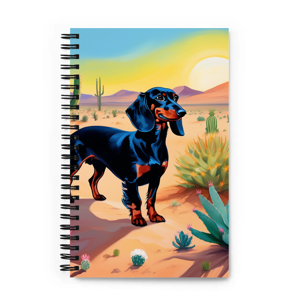 PugMug Custom Black Dachshund Spiral Notebook