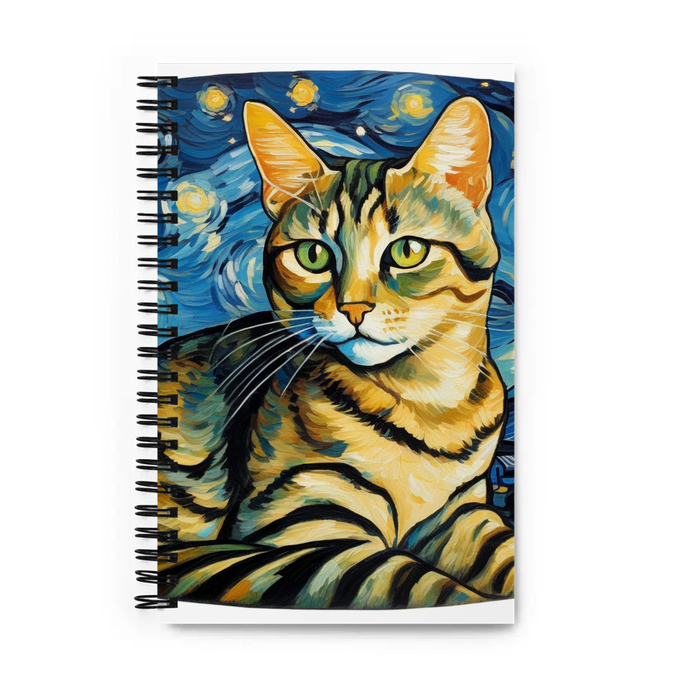 PugMug Custom Tabby Companion Cat Spiral Notebook