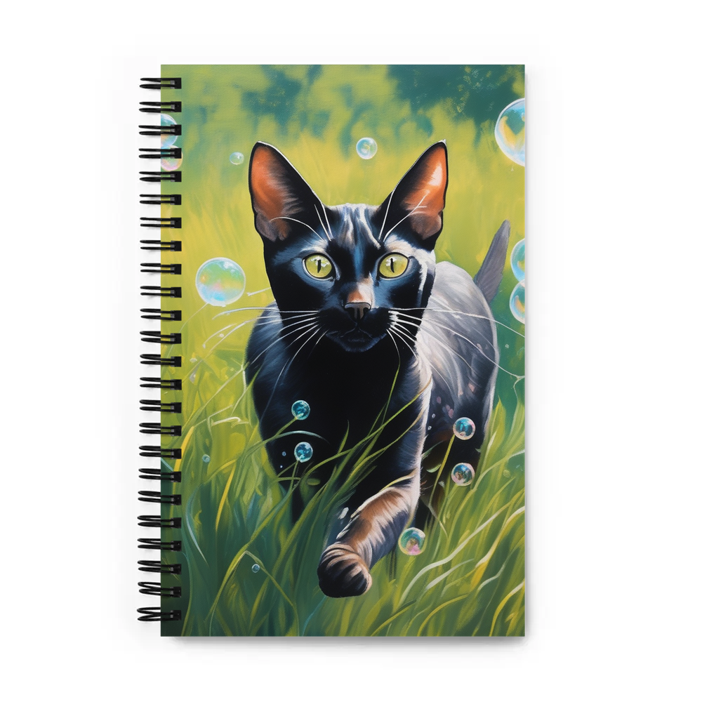 PugMug Custom Black Abyssinian Cat Spiral Notebook