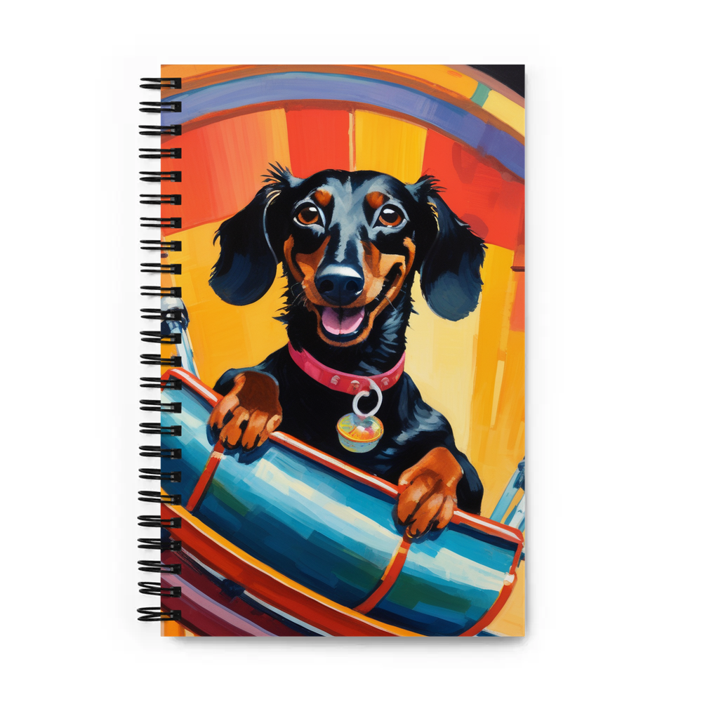 PugMug Custom Black Dachshund Spiral Notebook