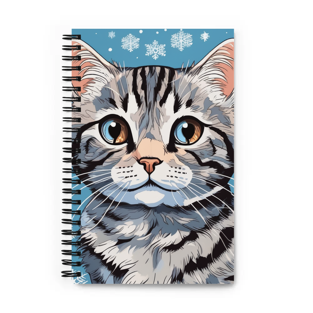 PugMug Custom Tabby Scottish Fold Cat Spiral Notebook