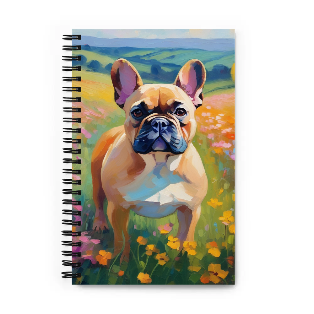 PugMug Custom Tan French Bulldog Spiral Notebook