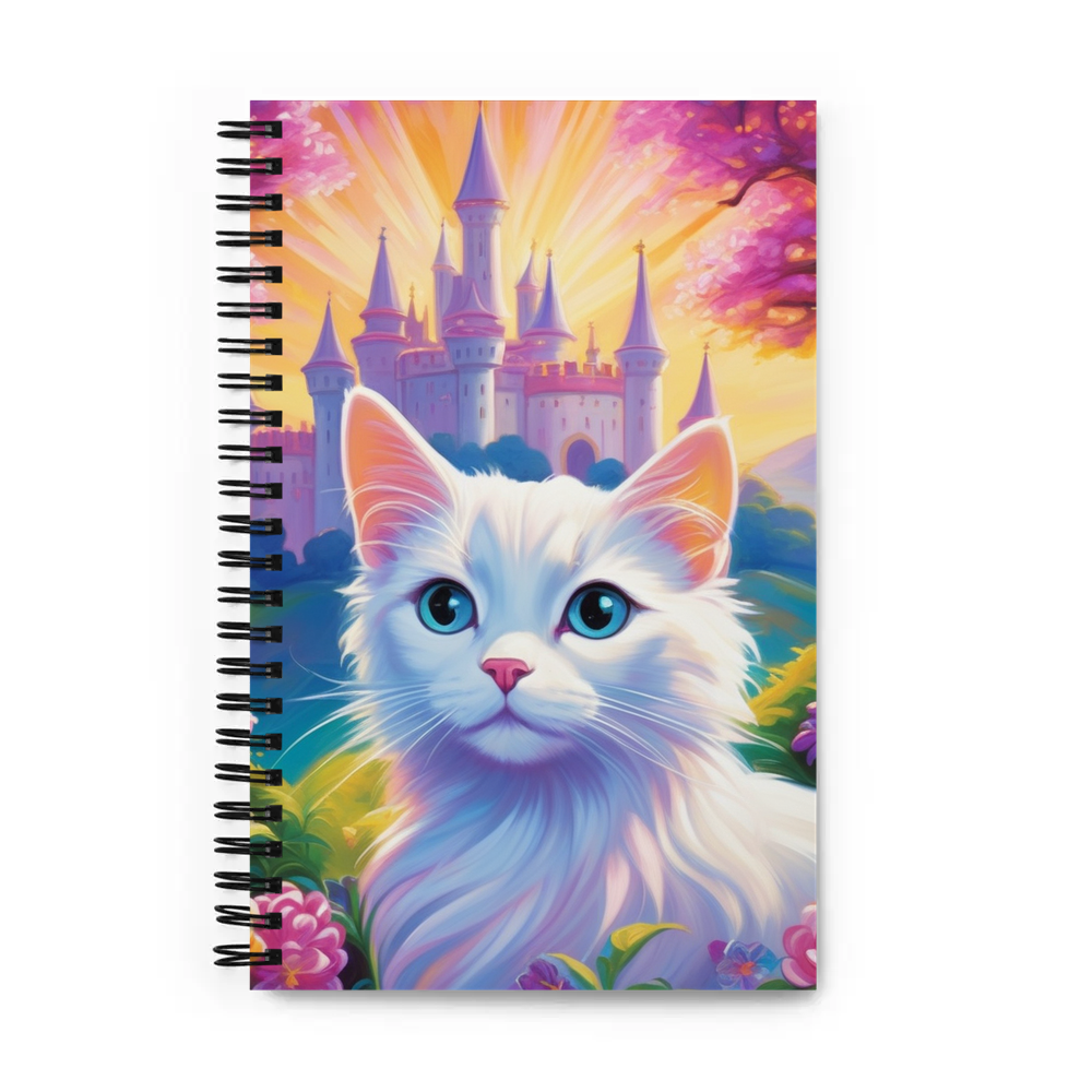PugMug Custom White Companion Cat Spiral Notebook