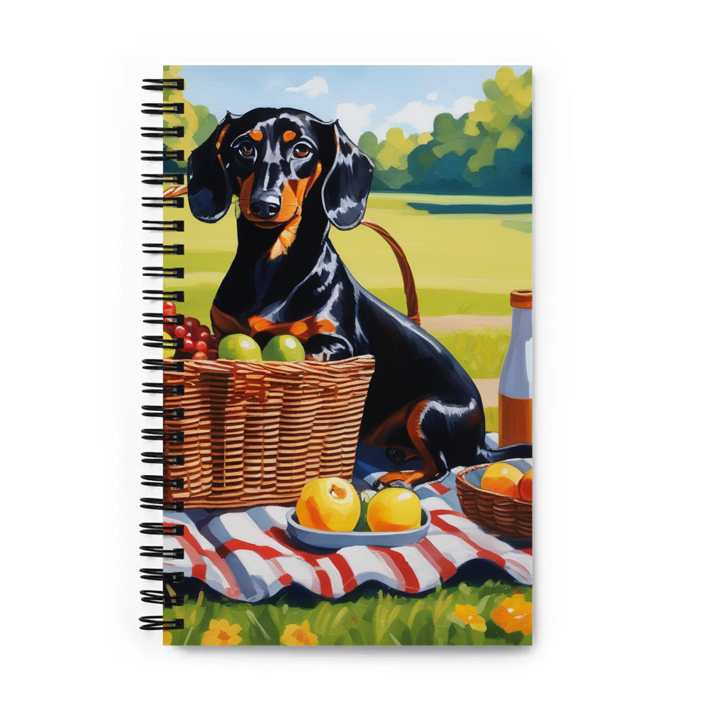 PugMug Custom Black Dachshund Spiral Notebook