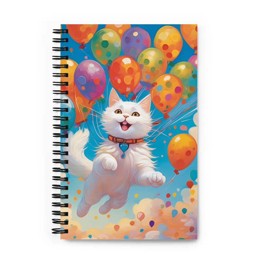 PugMug Custom White Companion Cat Spiral Notebook