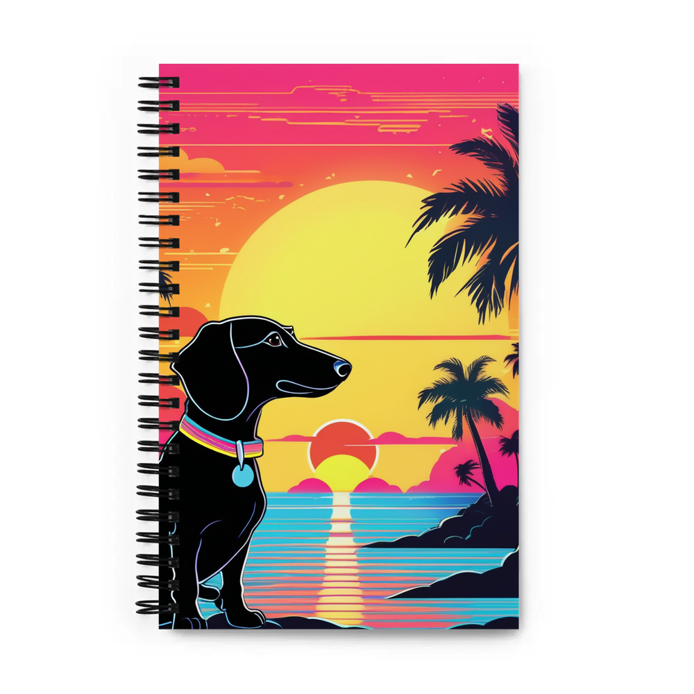 PugMug Custom Black Dachshund Spiral Notebook