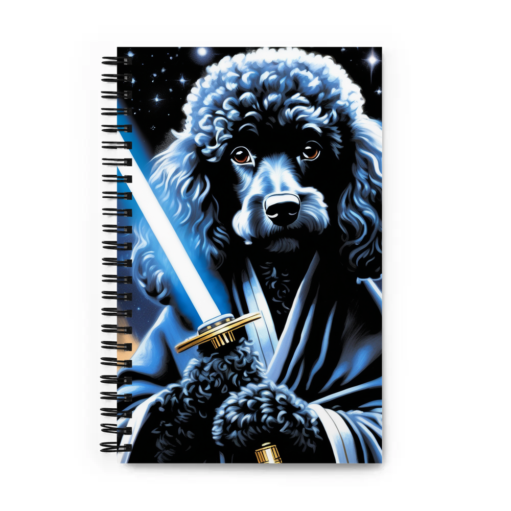 PugMug Custom Black Poodle Spiral Notebook