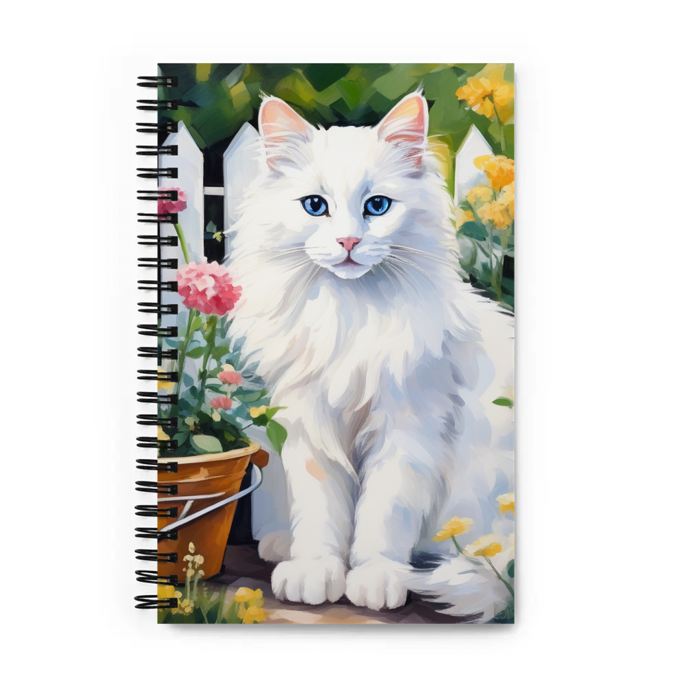 PugMug Custom White Ragdoll Cat Spiral Notebook