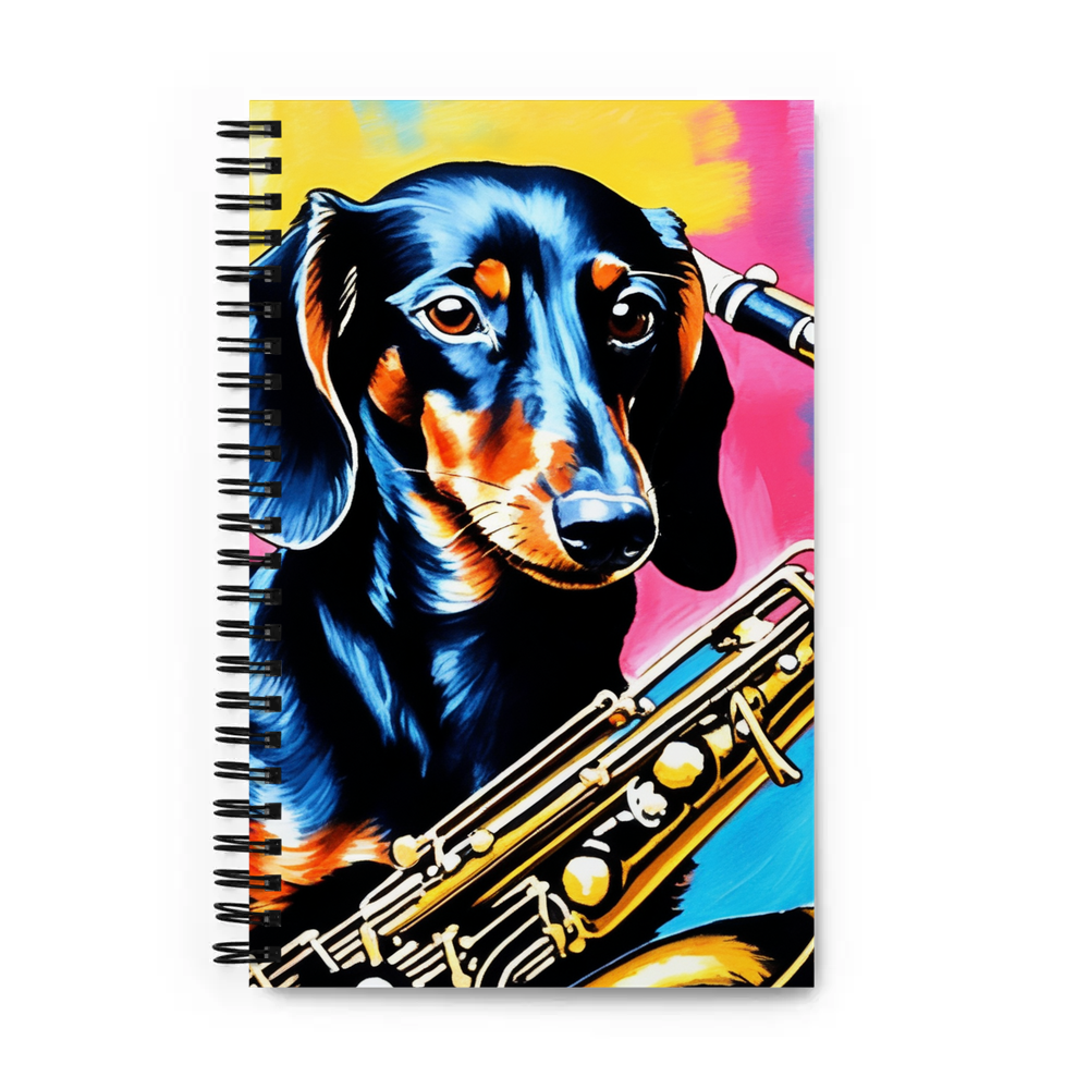 PugMug Custom Black Dachshund Spiral Notebook