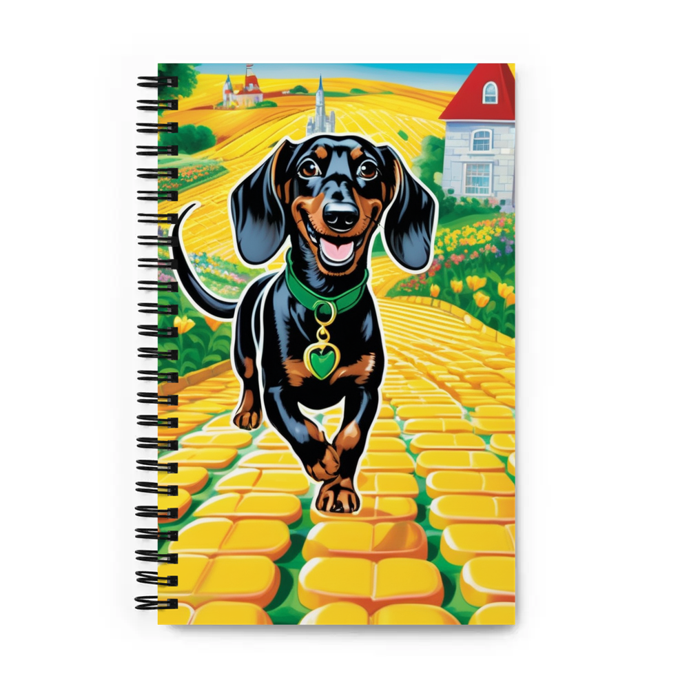 PugMug Custom Black Dachshund Spiral Notebook
