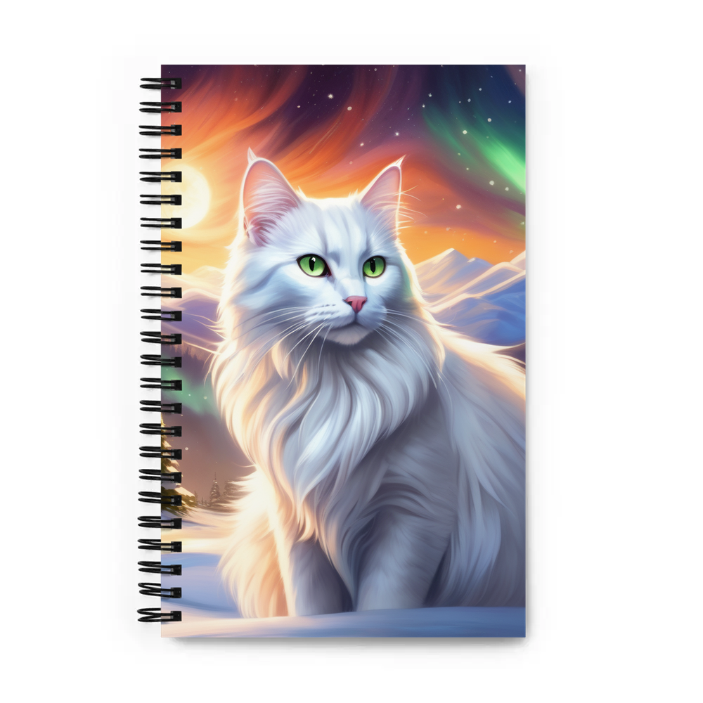 PugMug Custom White Companion Cat Spiral Notebook