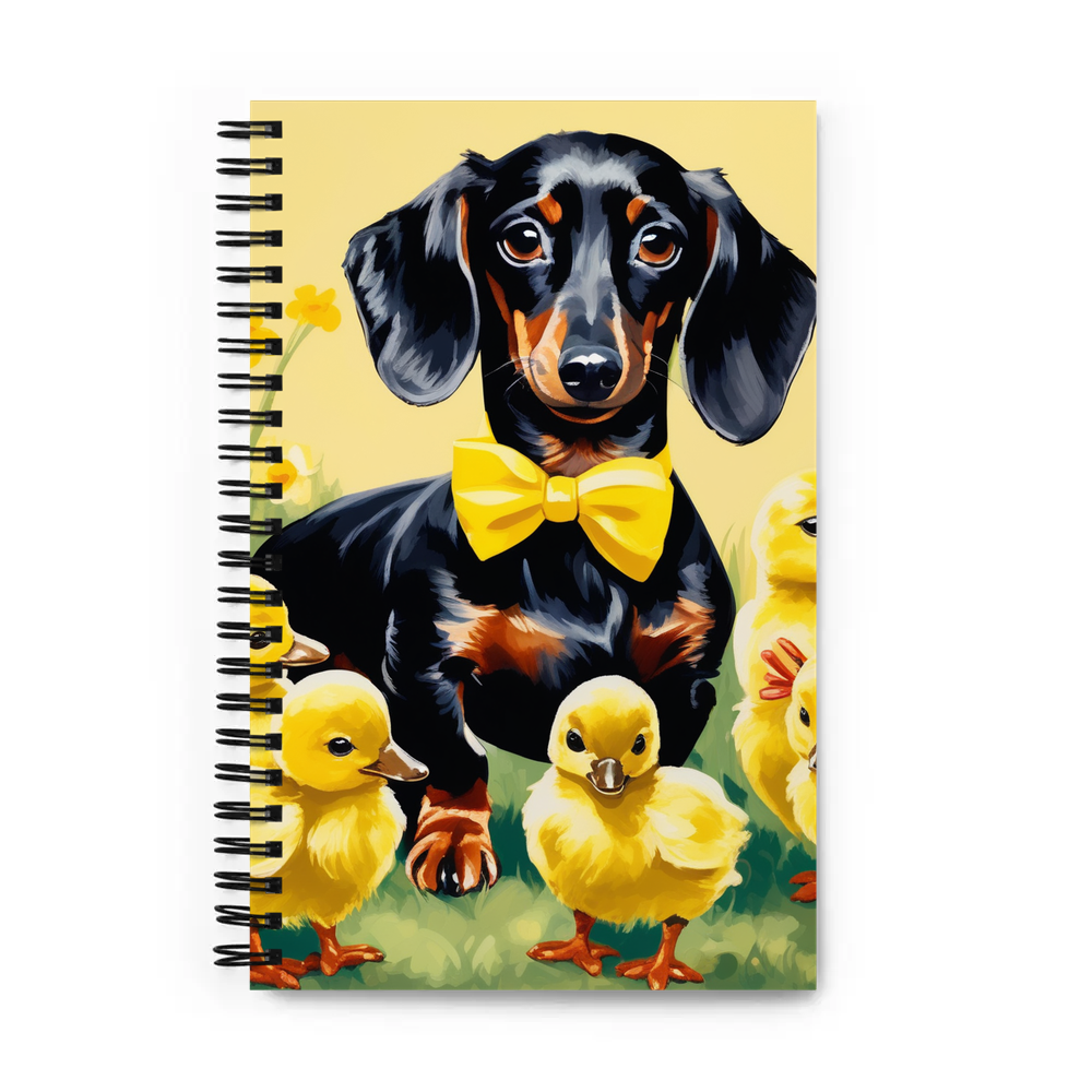 PugMug Custom Black Dachshund Spiral Notebook