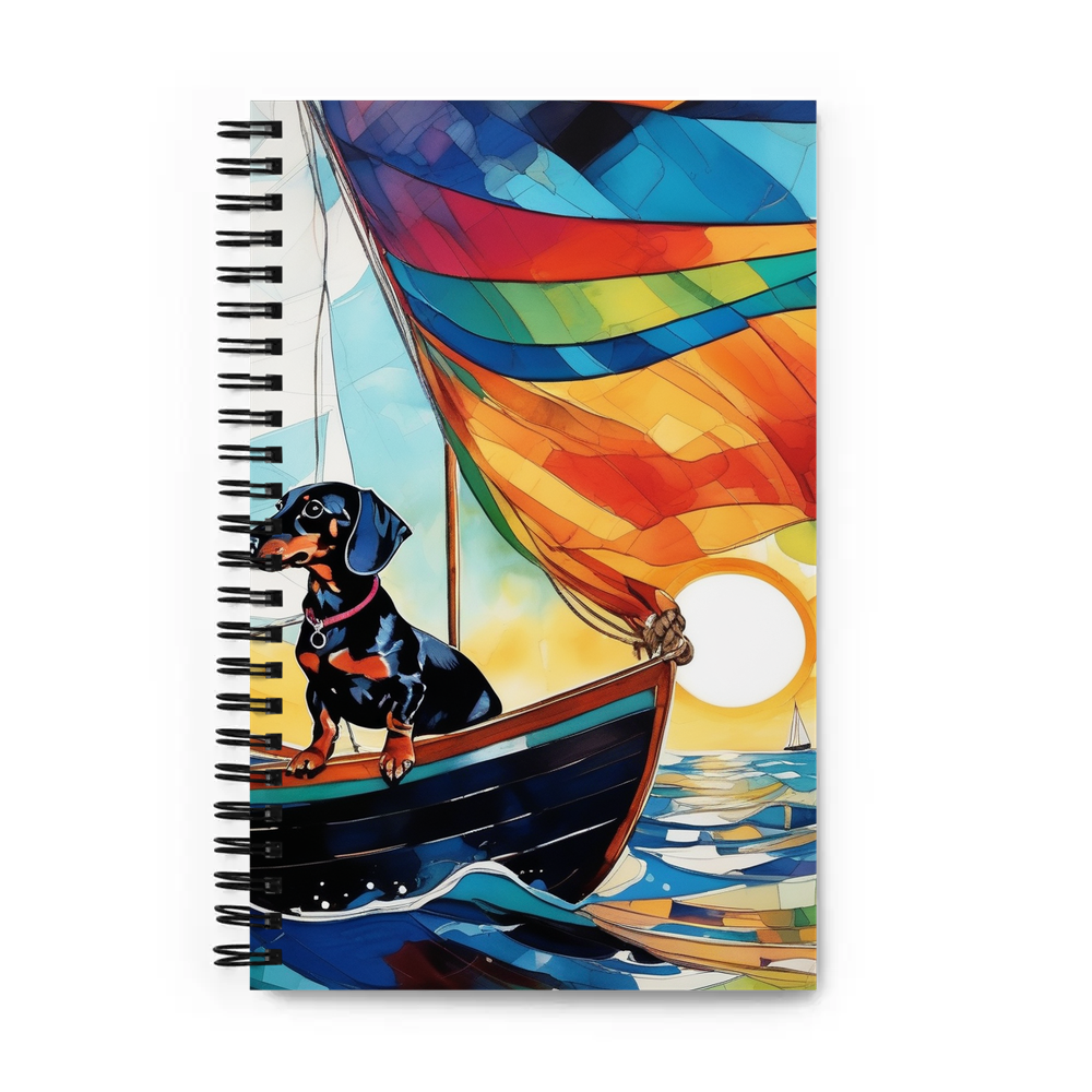 PugMug Custom Black Dachshund Spiral Notebook