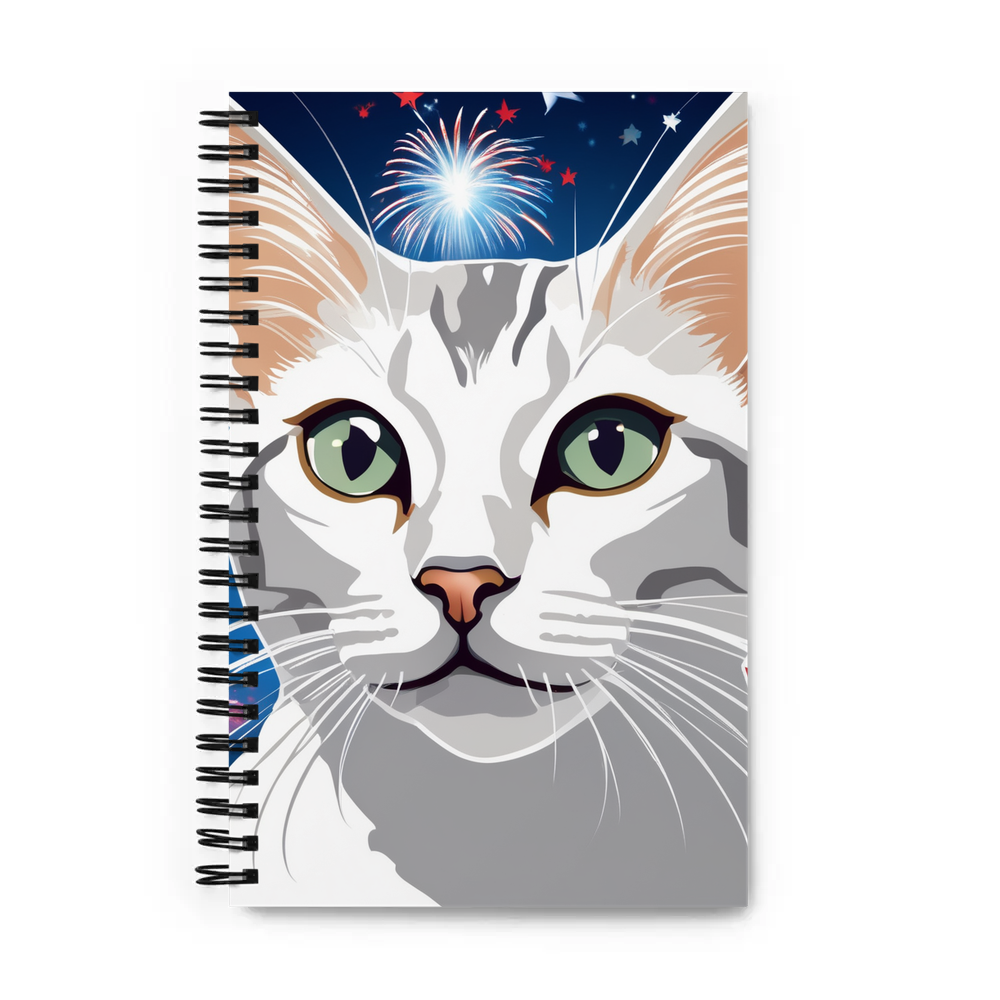 PugMug Custom White Abyssinian Cat Spiral Notebook