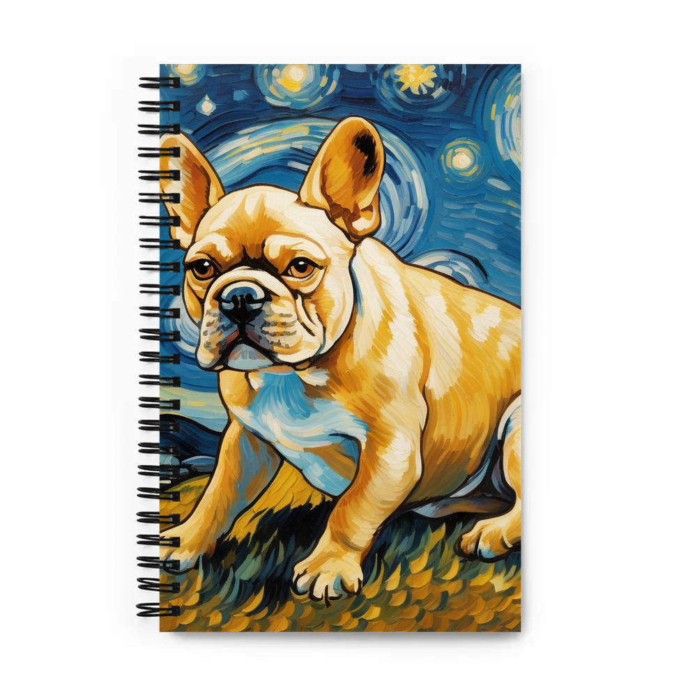 PugMug Custom Tan French Bulldog Spiral Notebook