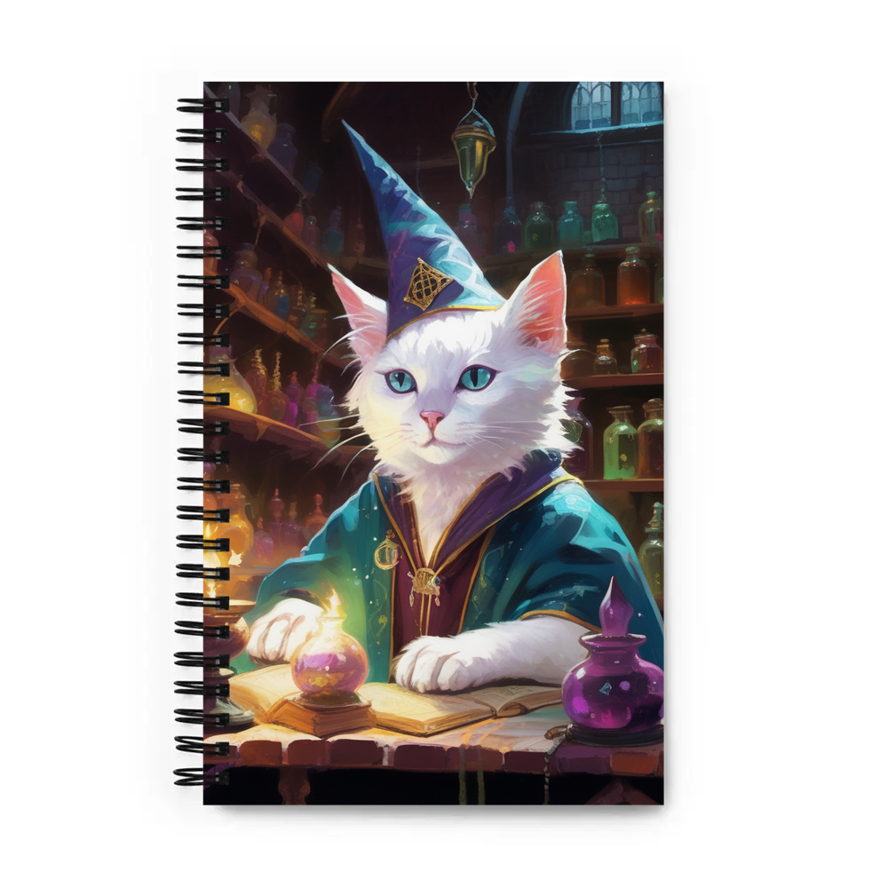 PugMug Custom White Exotic Cat Spiral Notebook