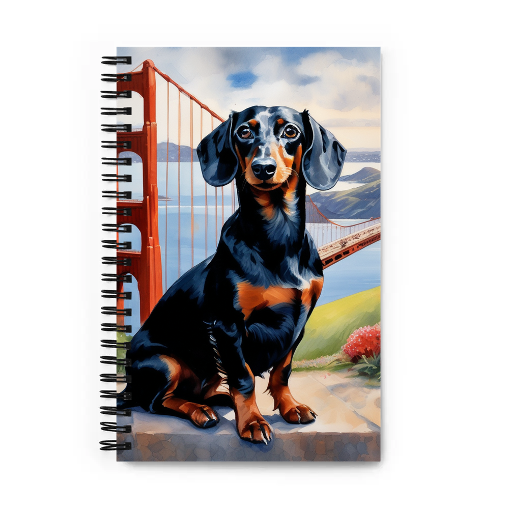 PugMug Custom Black Dachshund Spiral Notebook