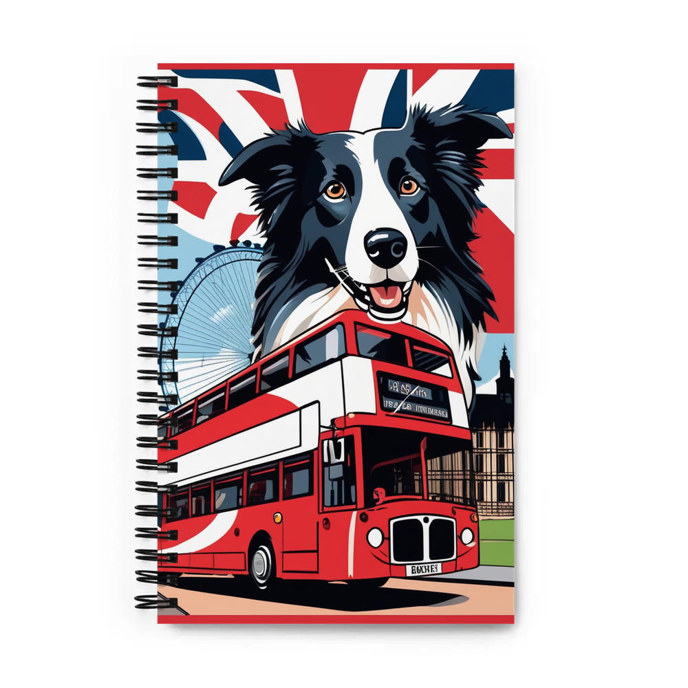 PugMug Custom Border Collie Spiral Notebook