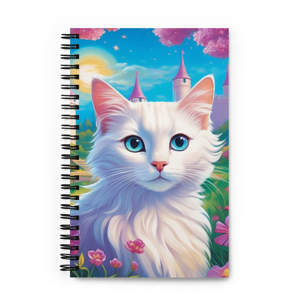 PugMug Custom White Companion Cat Spiral Notebook