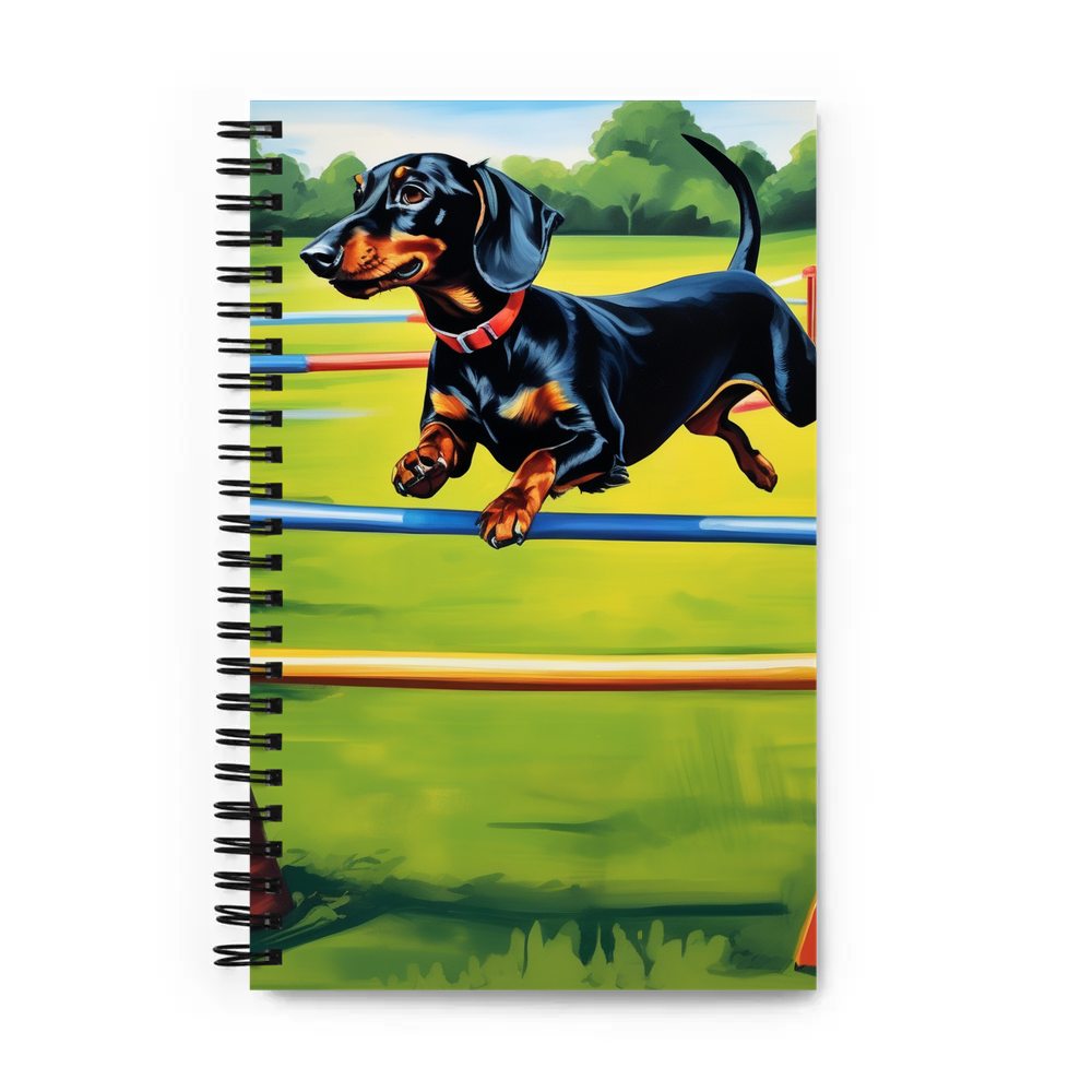PugMug Custom Black Dachshund Spiral Notebook
