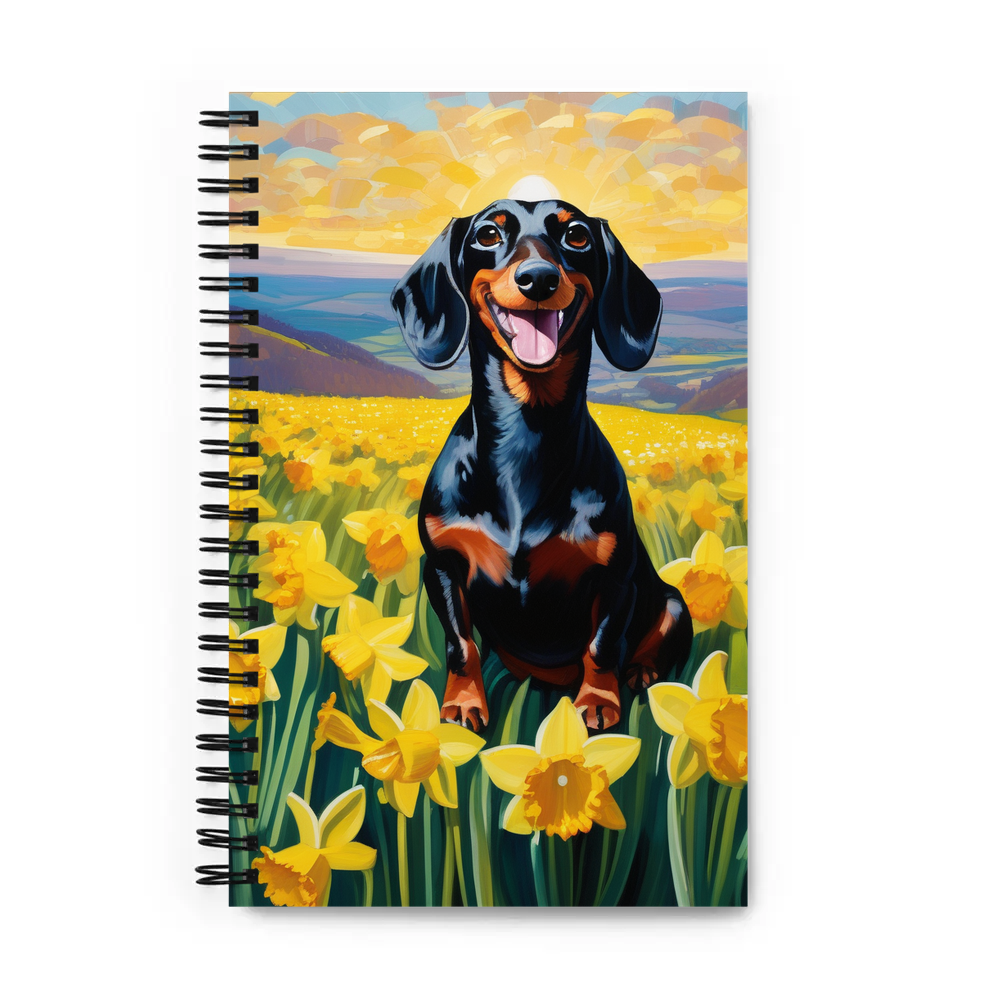 PugMug Custom Black Dachshund Spiral Notebook