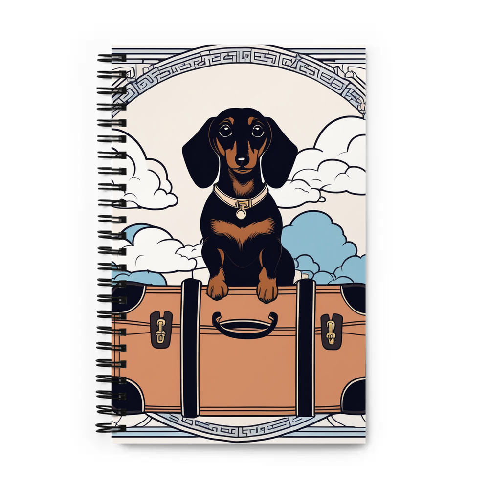 PugMug Custom Black Dachshund Spiral Notebook