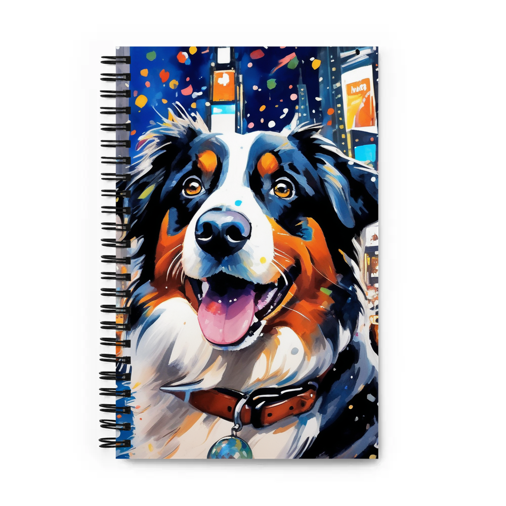PugMug Custom Australian Shepherd Dog Spiral Notebook